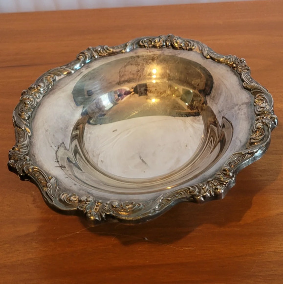 Vintage Towle Silver Plated Brass Bowl Made in USA Candy Dish Nut Bowl - Picture 4 of 13